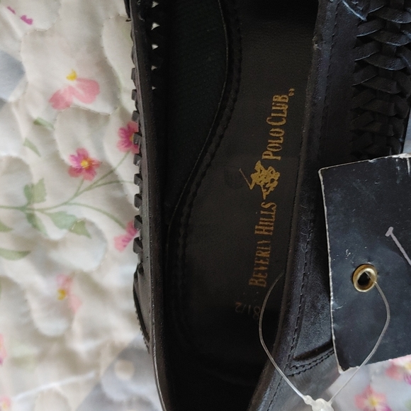 NWT Beverly Hills Polo Club Mens Driving Woven Black Loafers Size 8.5 - Picture 5 of 5